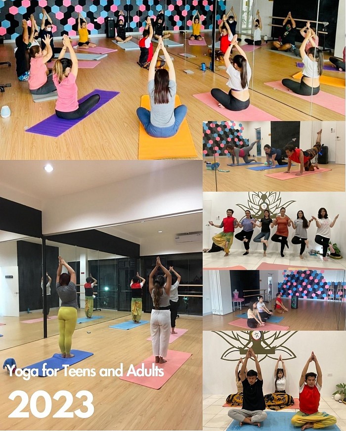 Practicing yoga for Adults and Teens